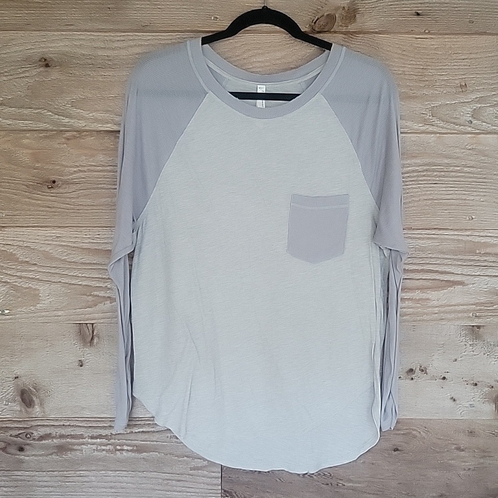 FP Movement Size Small Gray Rudi Long Sleeve Tee
